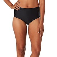 Speedo Women's Solid Mesh Bikini Bottom Front_Flat