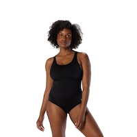 Speedo Women's Plus Size Ultraback One Piece Swimsuit Front_Angled_Left