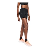 On Women's Run Performance Shorts Front_Three_Fourths_Angled_Right