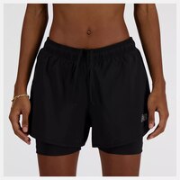 New Balance Women's Run RC Seamless 3 Inch 2 in 1 Shorts Front_Flat