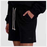 New Balance Women's Athletics French Terry Shorts Front_Three_Fourths_Angled_Left