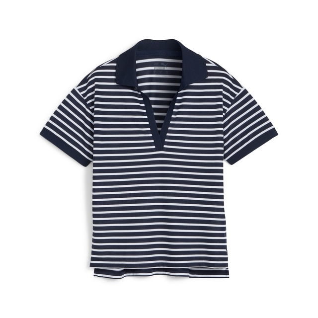 PUMA Women's Everyday Stripe Pique Polo T Shirt