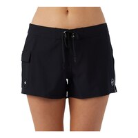 O'Neill Women's Saltwater Solid Stretch Boardshorts Front_Flat