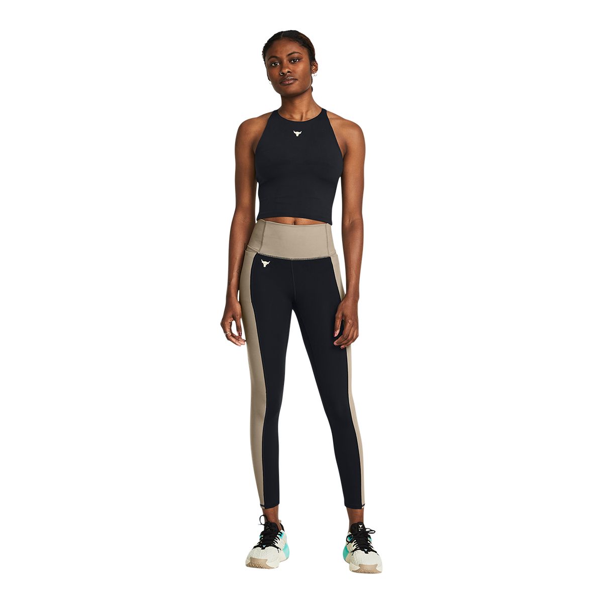 Under Armour Women's Project Rock LG Colorblock Ankle Leggings