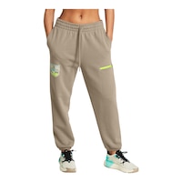 Under Armour Women's Project Rock Heavyweight Terry Pants Front_Flat