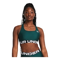 Under Armour Women's HeatGear© Armour Mid Sports Bra Front_Flat