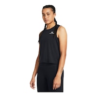 Under Armour Women's Rush Energy Crop Tank Front_Three_Fourths_Angled_Left