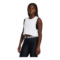 Under Armour Women's Campus Crop Tank Front_Three_Fourths_Angled_Left