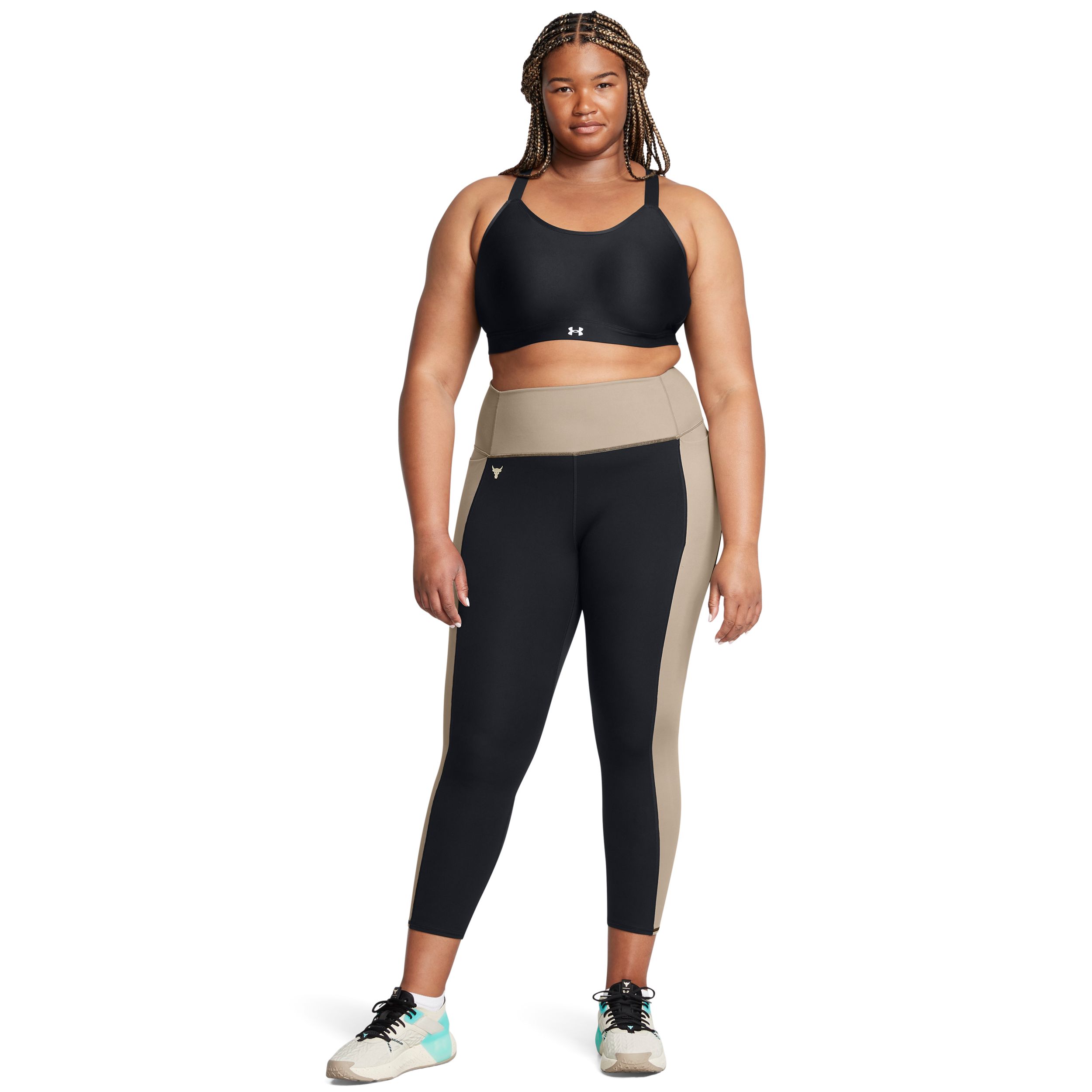 Under Armour Women's Plus Size Project Rock HeatGear© Colorblock Ankle Leggings