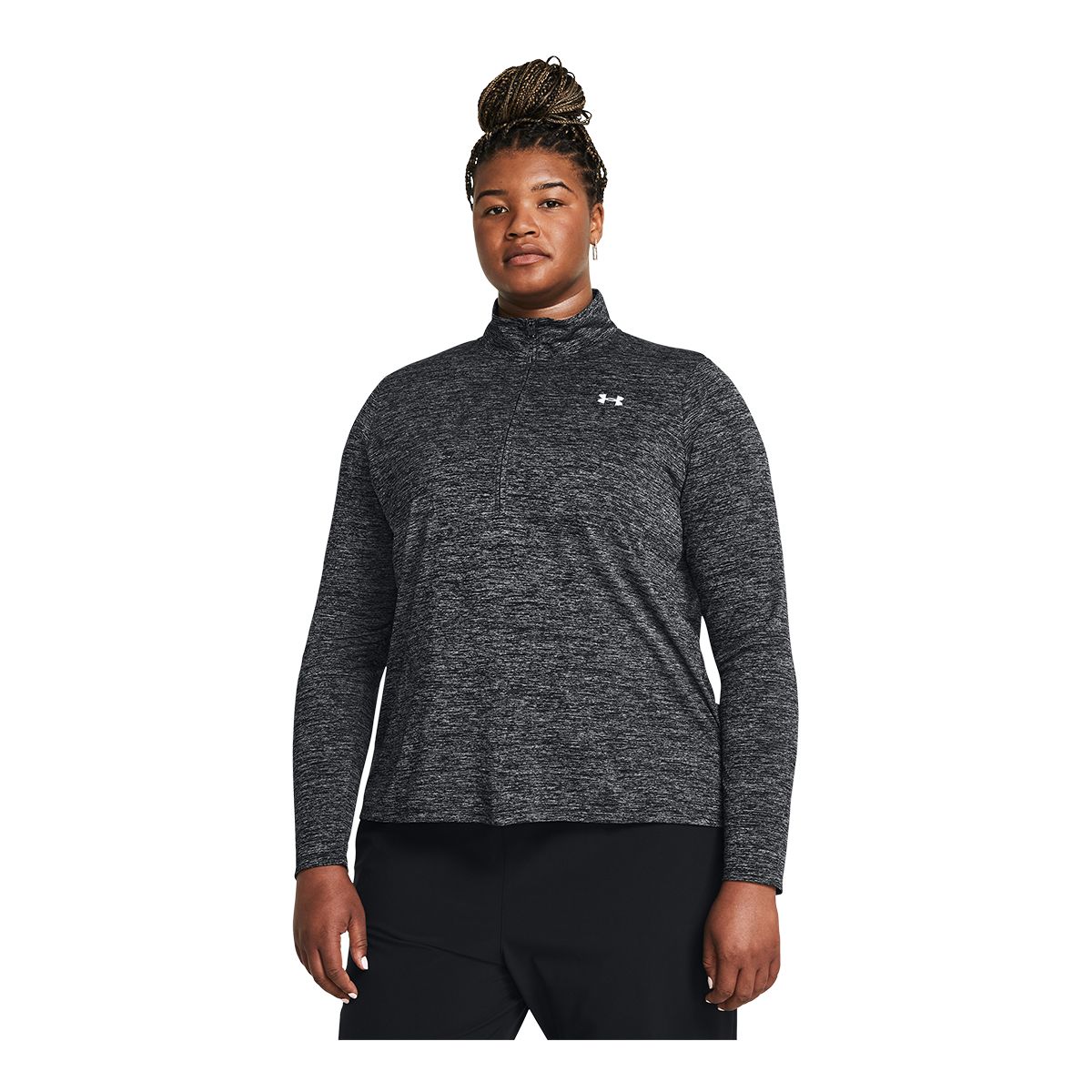 アンダー アーマー Under Armour Tech 1u002F4 ジップ Twist レディース シャツ トップス Halo Gray/Whit s-l400.jpg