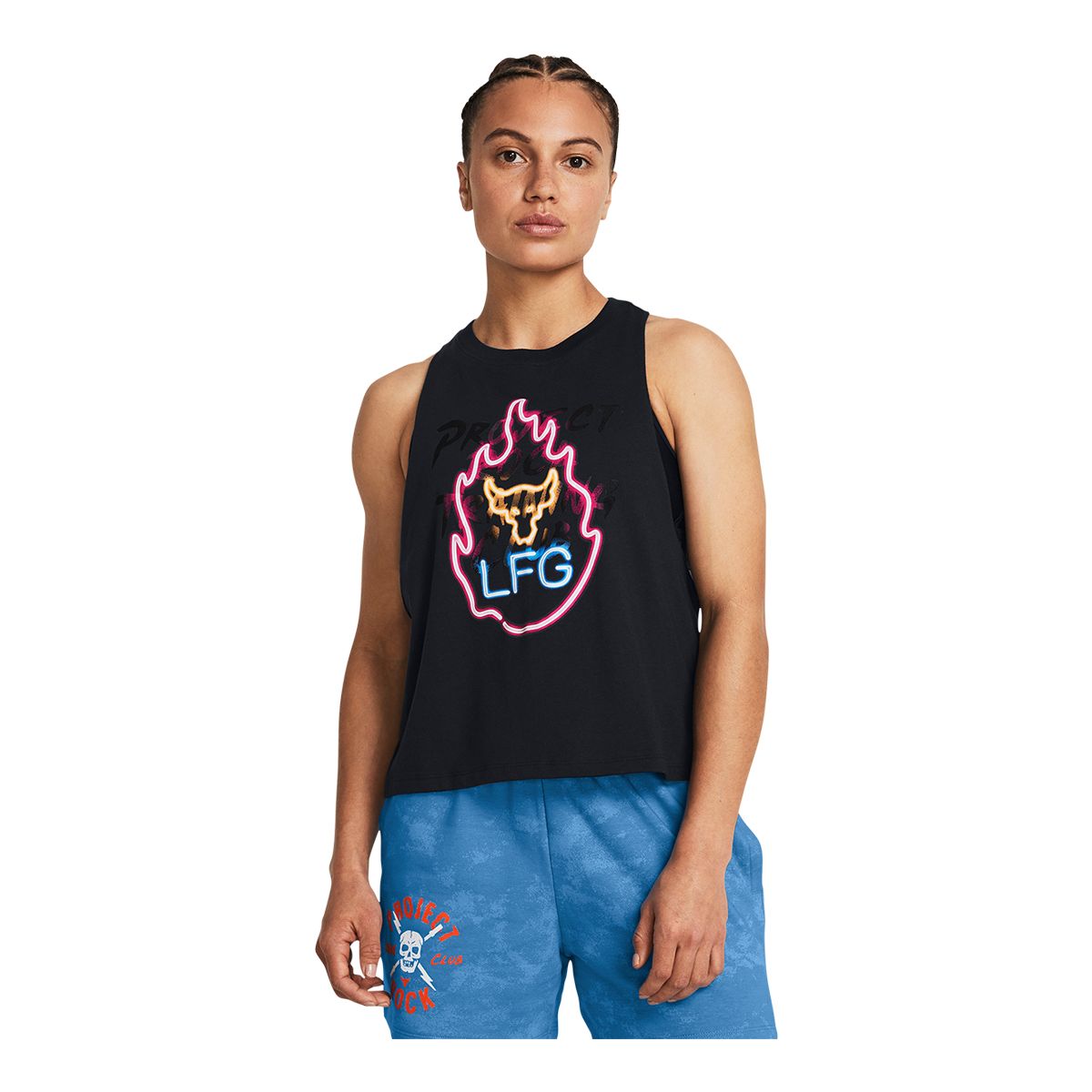 Under Armour Women's Project Rock Neon Flame Tank