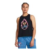 Under Armour Women's Project Rock Neon Flame Tank Front_Angled_Left