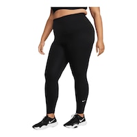 Nike Women's One Dri-FIT High Rise Tights Front_Three_Fourths_Angled_Left