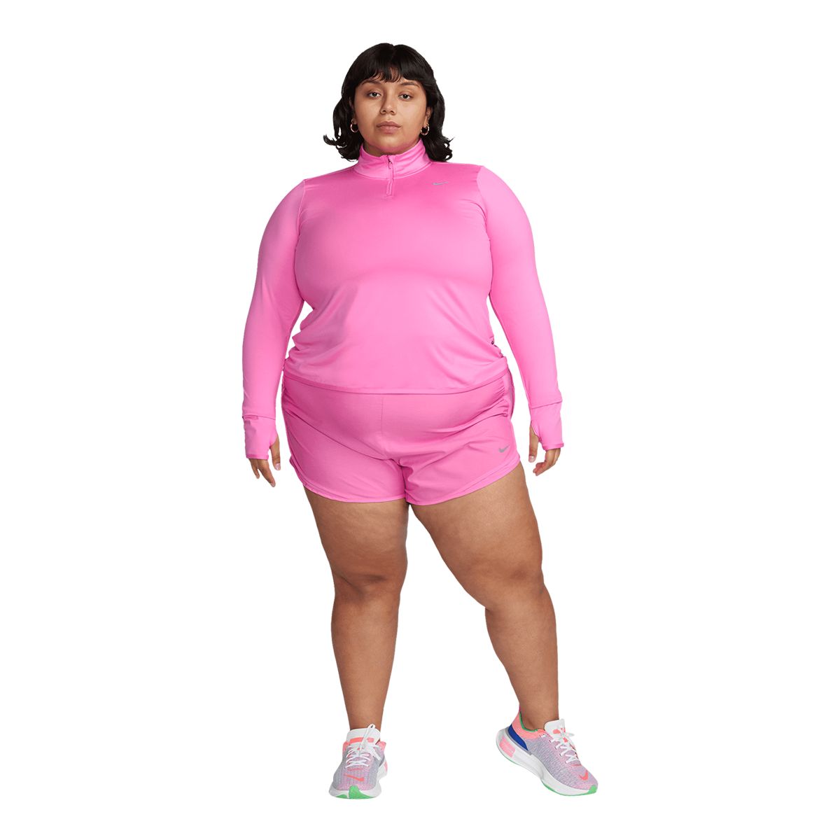 nike element plus size running top