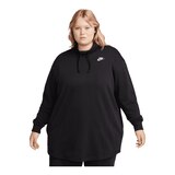 Nike Women's Plus Size Club Fleece Oversized Mock Sweatshirt Front_Flat
