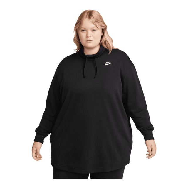 Nike Women's Plus Size Club Fleece Oversized Mock Sweatshirt