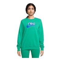 Nike Women's Club Fleece French Terry Graphic Sweatshirt Front_Flat