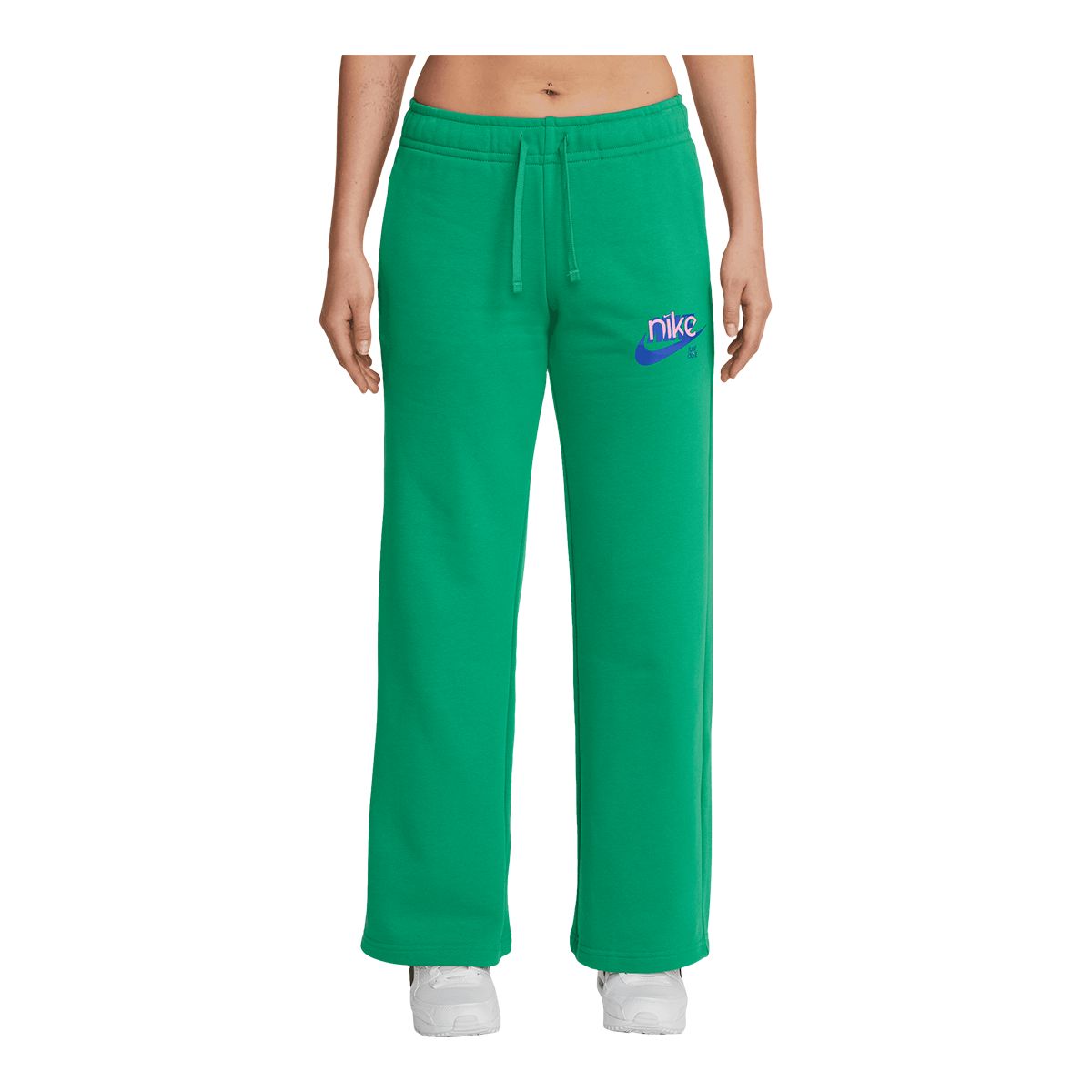 Nike Women's Club Fleece French Terry Graphic Wide Pants
