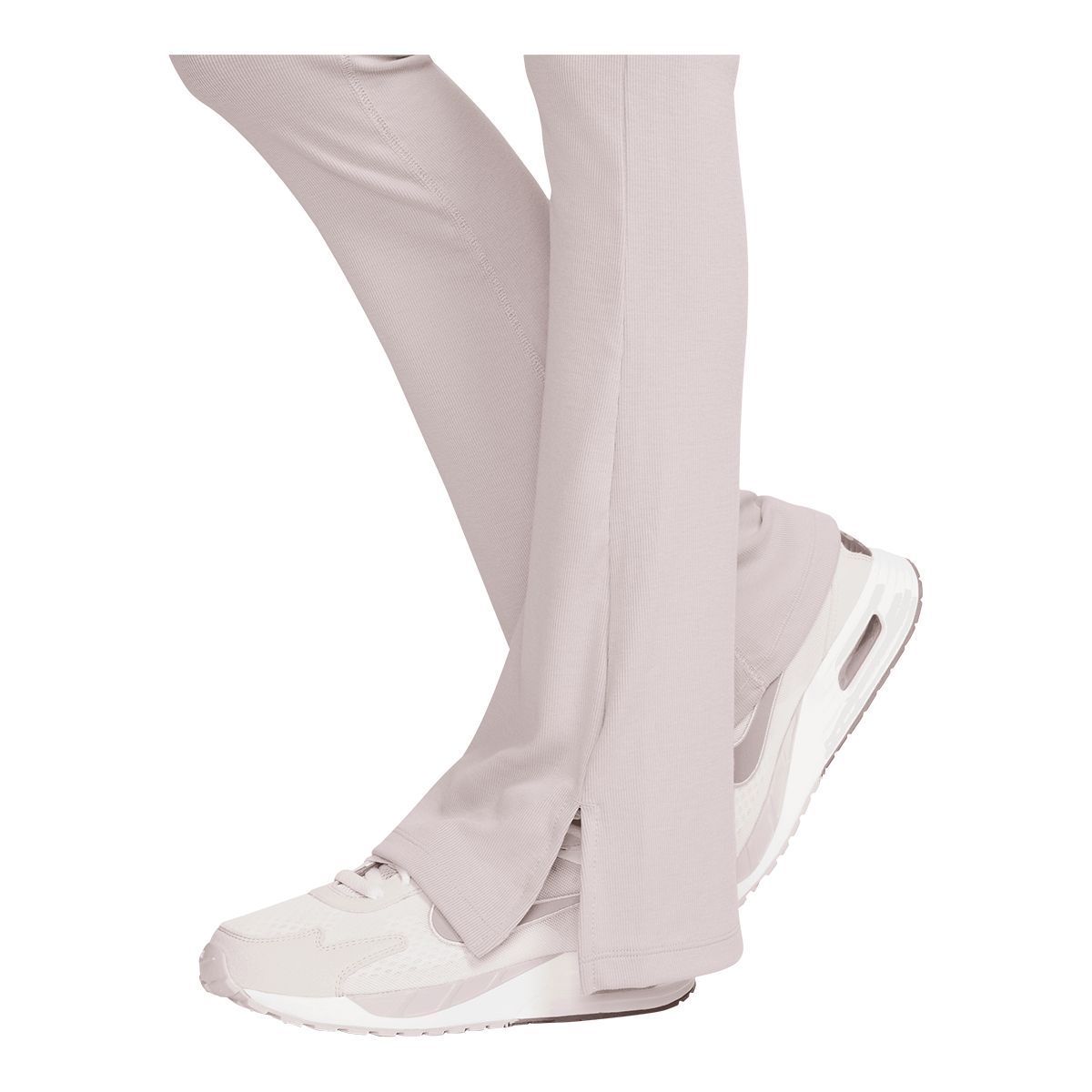 Nike Women's Chill Knits Mini-Ribbed Mid-Rise Flared Leggings