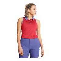 Under Armour Golf Women's Playoff Jacquard Polo Tank Front_Angled_Right