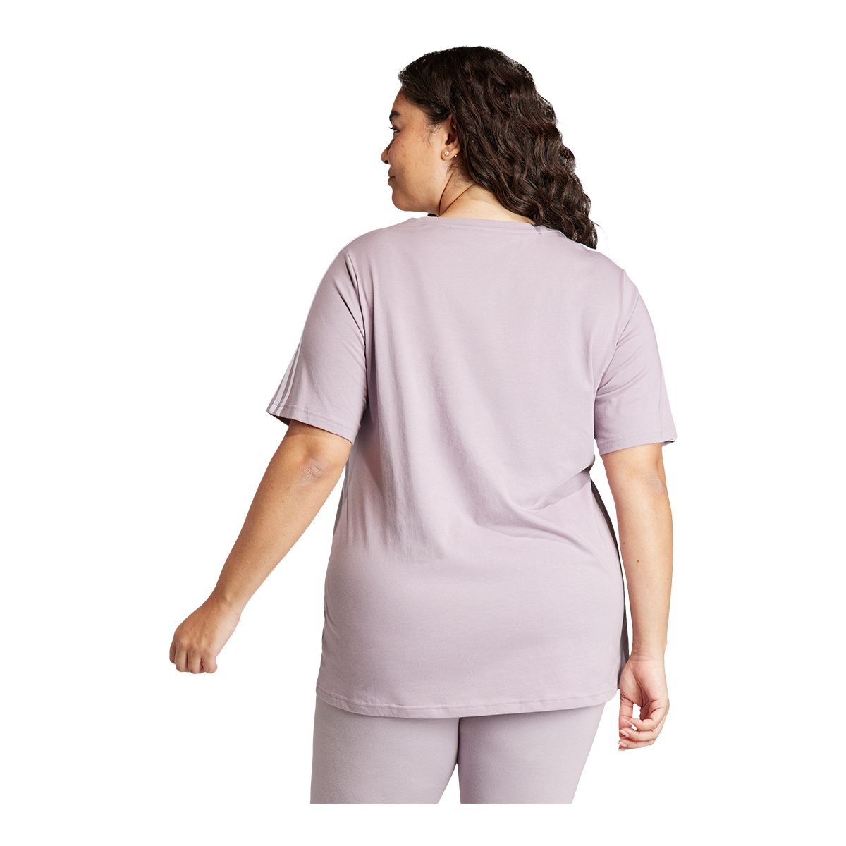 adidas Women's Plus Size Sportswear Essentials 3-Stripe T Shirt