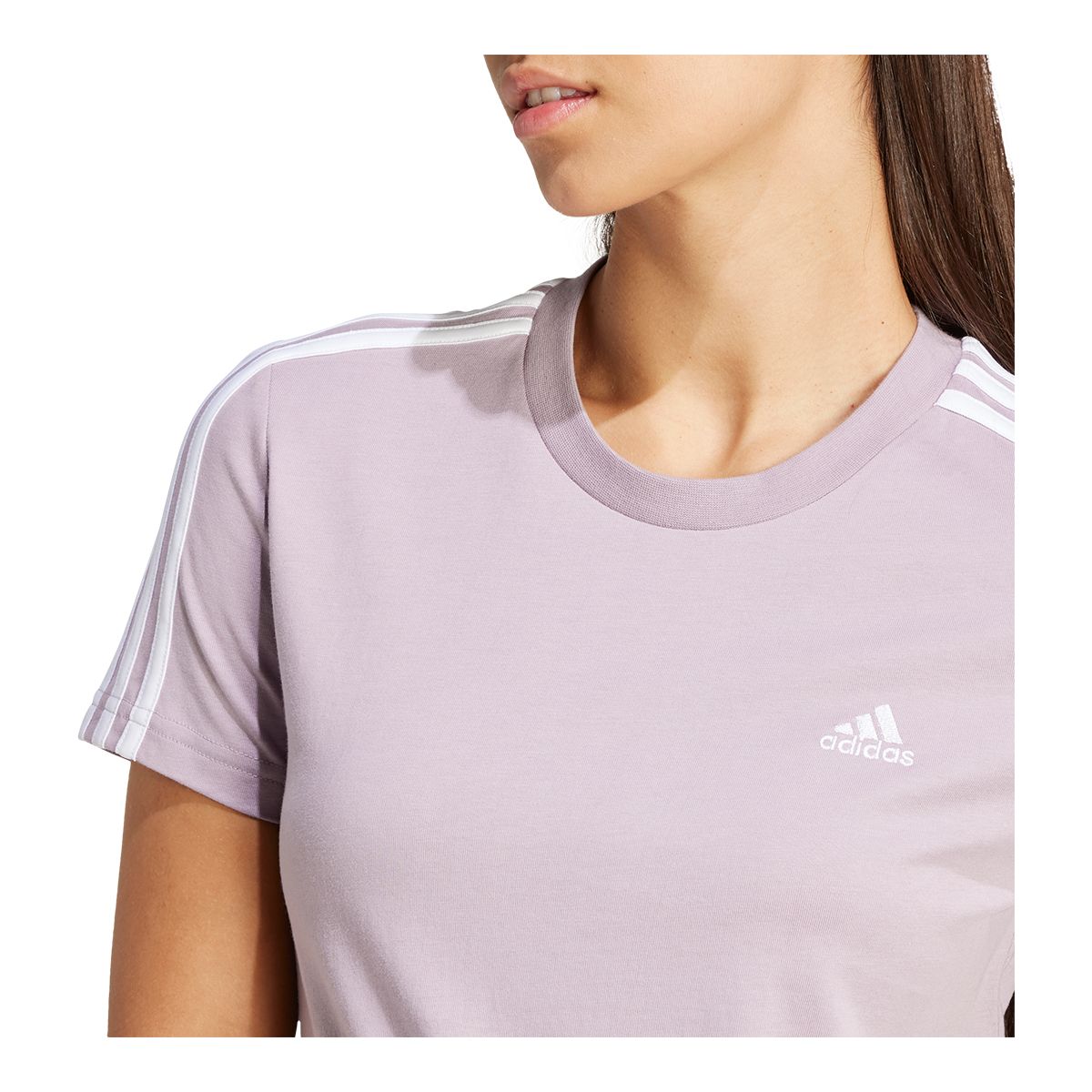 adidas Women's Plus Size Sportswear Essentials 3-Stripe T Shirt