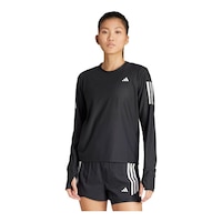 adidas Women's Run Own The Run Long Sleeve T Shirt Front_Angled_Left