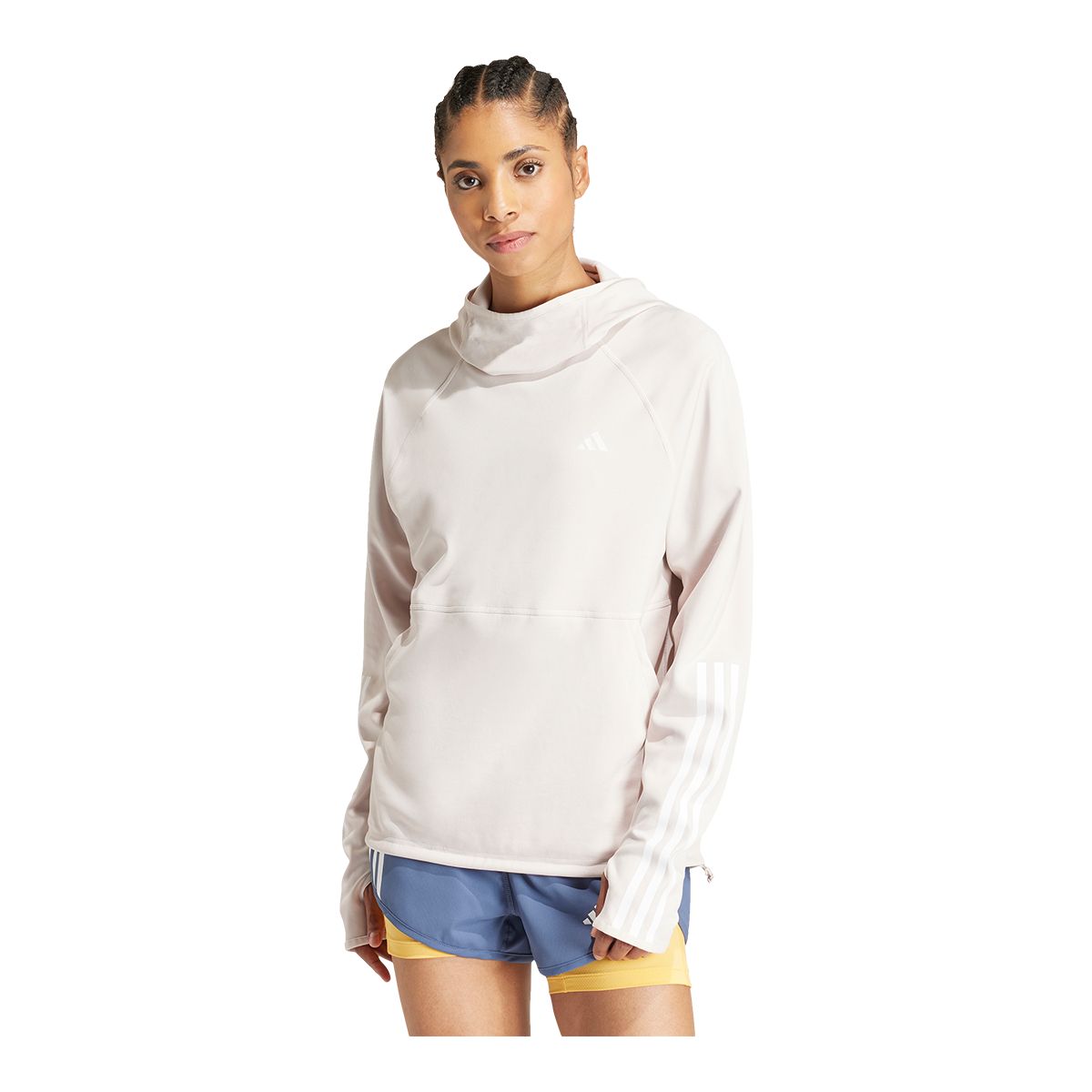 adidas Women's Run Own The Run 3-Stripe Hoodie