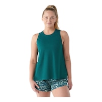 Smartwool Women's Active Mesh High Neck Tank Front_Three_Fourths_Angled_Left