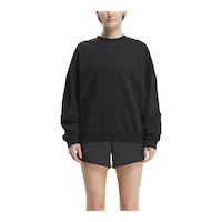 Reebok Women's Lux Fleece Oversized Sweatshirt Front_Flat