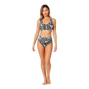 Anne Cole Women's Locker V Neck Cross Back Top