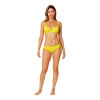 Anne Cole Locker Women's V Wire Elongated Bikini Swim Top Front_Flat