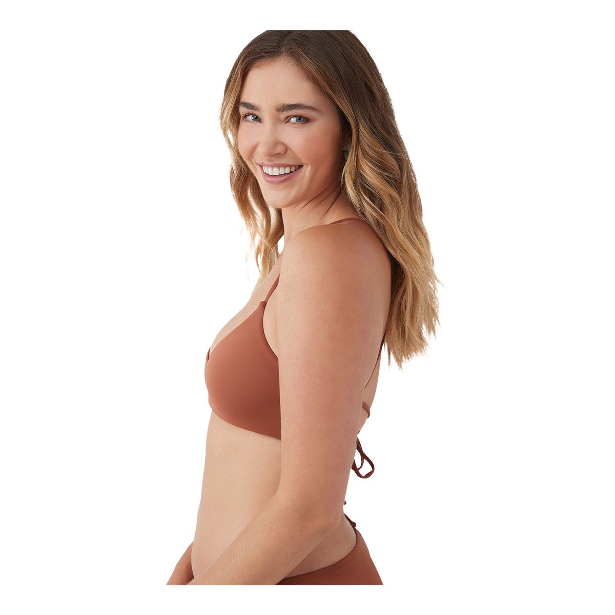 O'Neill Women's Saltwater Solid Huntington Swimwear Bikini Top