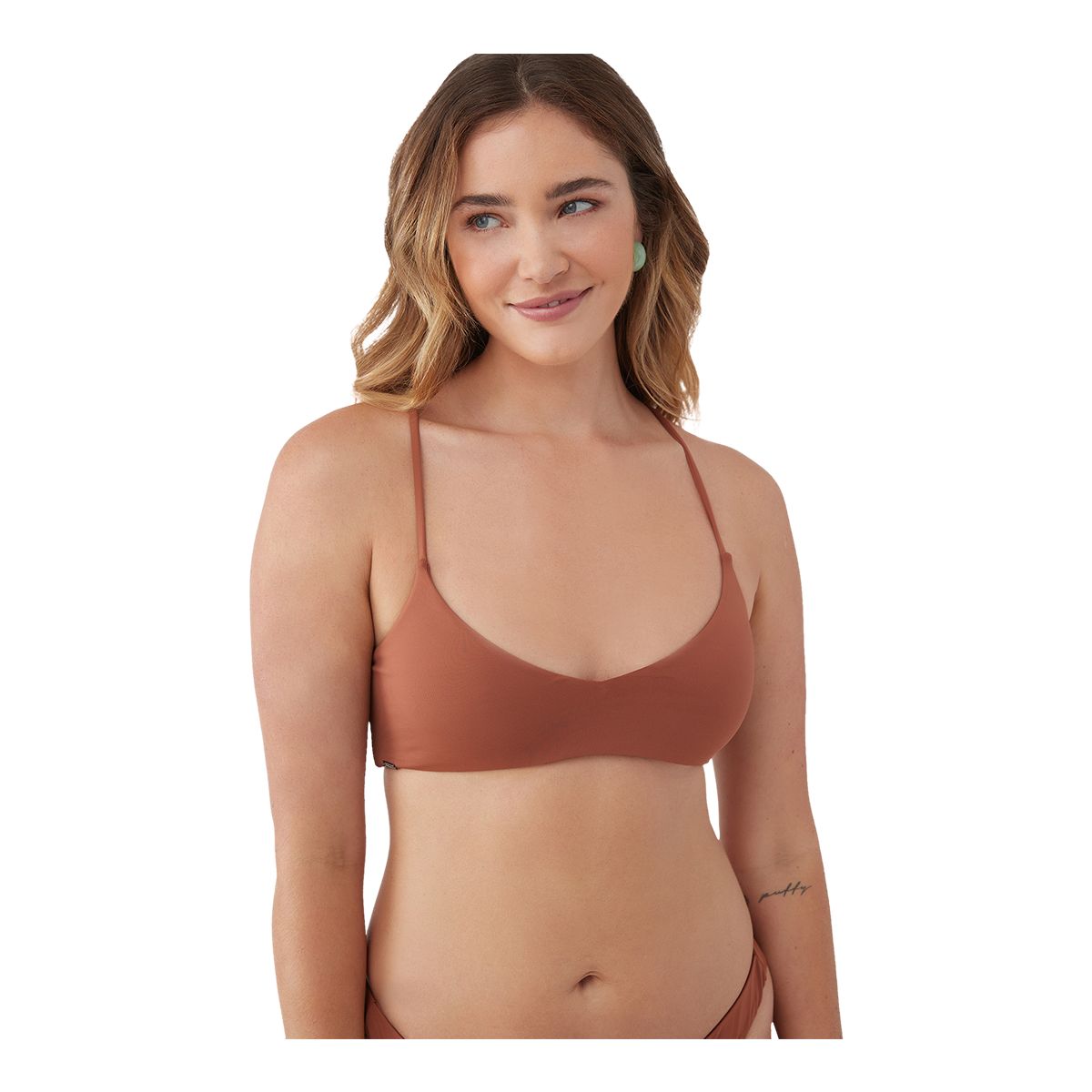 O'Neill Women's Saltwater Solid Huntington Swimwear Bikini Top