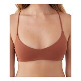 O'Neill Women's Saltwater Solid Huntington Swimwear Bikini Top Front_Flat