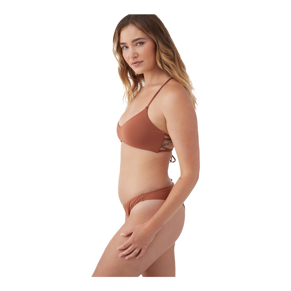 O'Neill Women's Saltwater Solid Huntington Swimwear Bikini Top