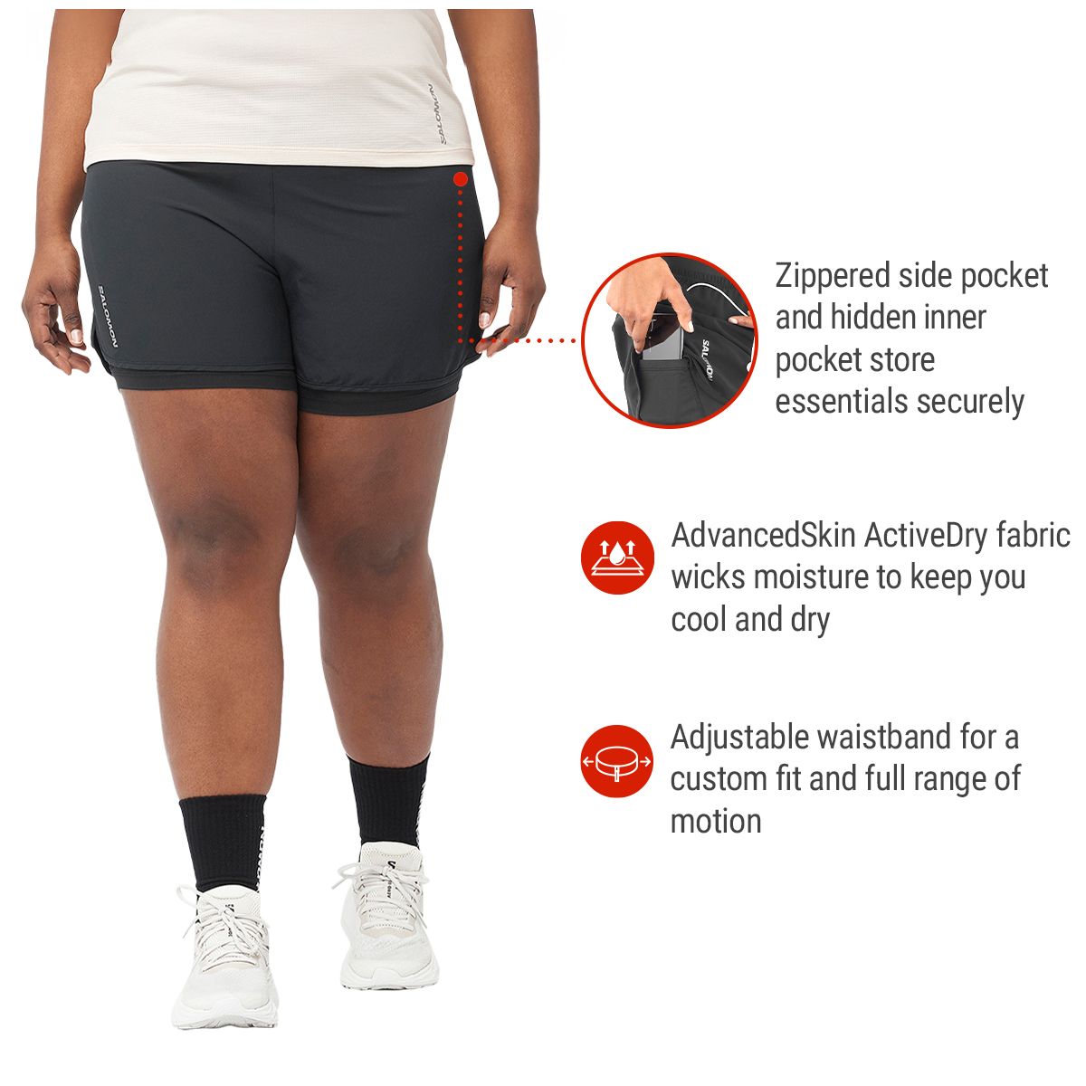 Salomon Women's Cross 2-in-1 Shorts