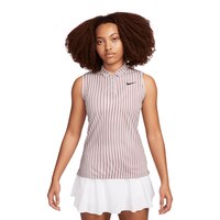 Nike Women's Nike Dri-FIT Victory Sleeveless Polo Tank Front_Flat