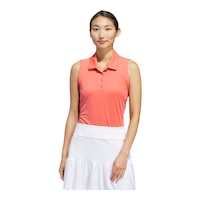 Adidas Golf Women's Ultimate Solid Color Polo Front_Angled_Left