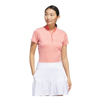 Adidas Golf Women's Jacquard Textured Polo Front_Angled_Right