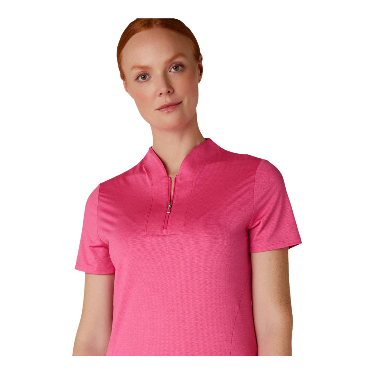 Callaway Women's Tonal Textured Heather Polo T Shirt