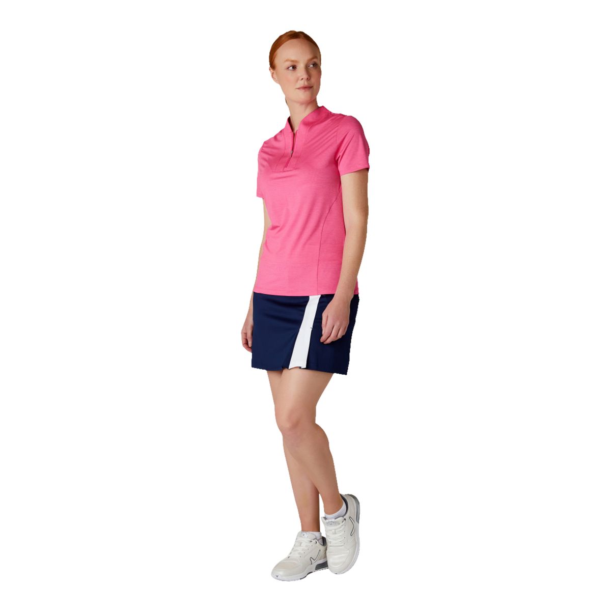Callaway Women's Tonal Textured Heather Polo T Shirt