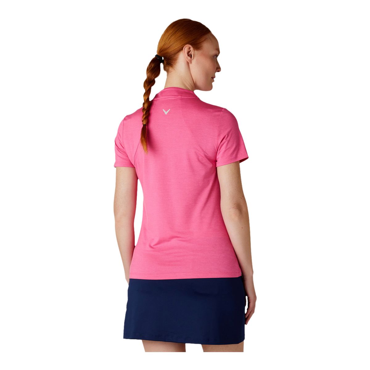 Callaway Women's Tonal Textured Heather Polo T Shirt