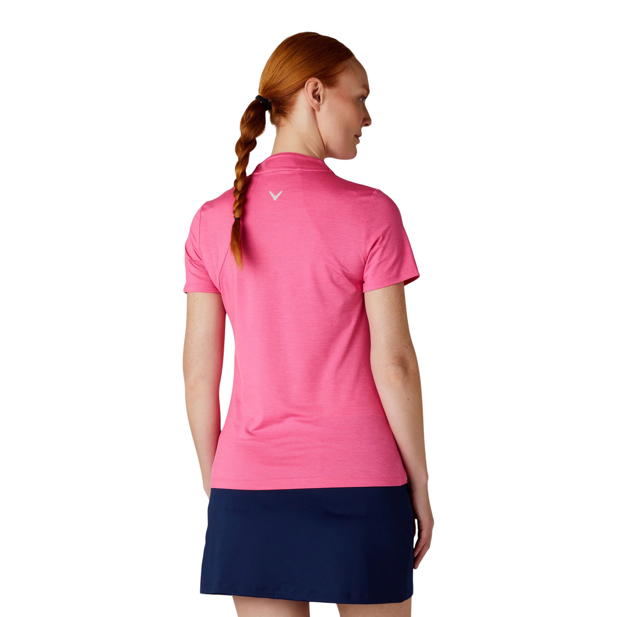 Callaway Women's Tonal Textured Heather Polo T Shirt