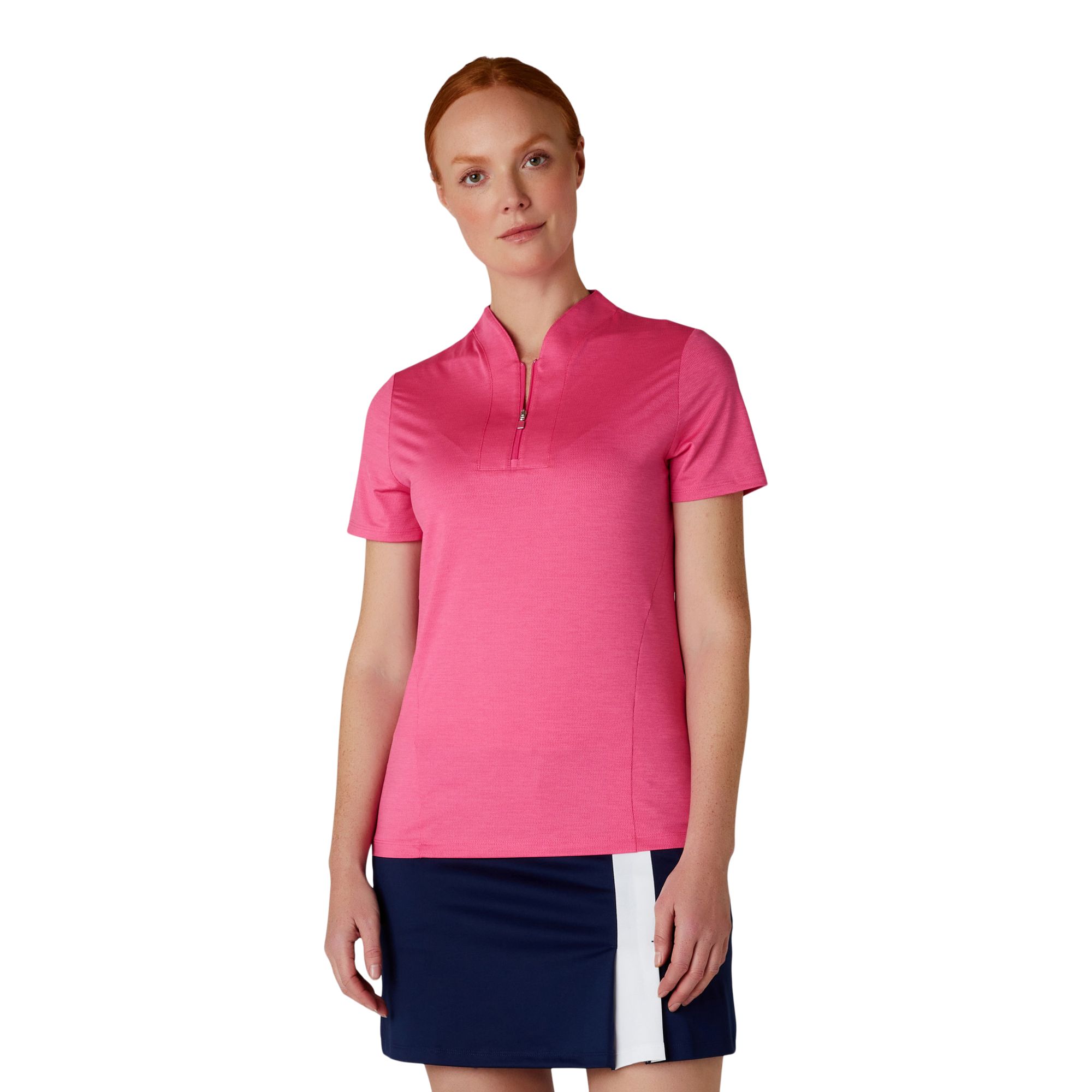 Callaway Women's Tonal Textured Heather Polo T Shirt