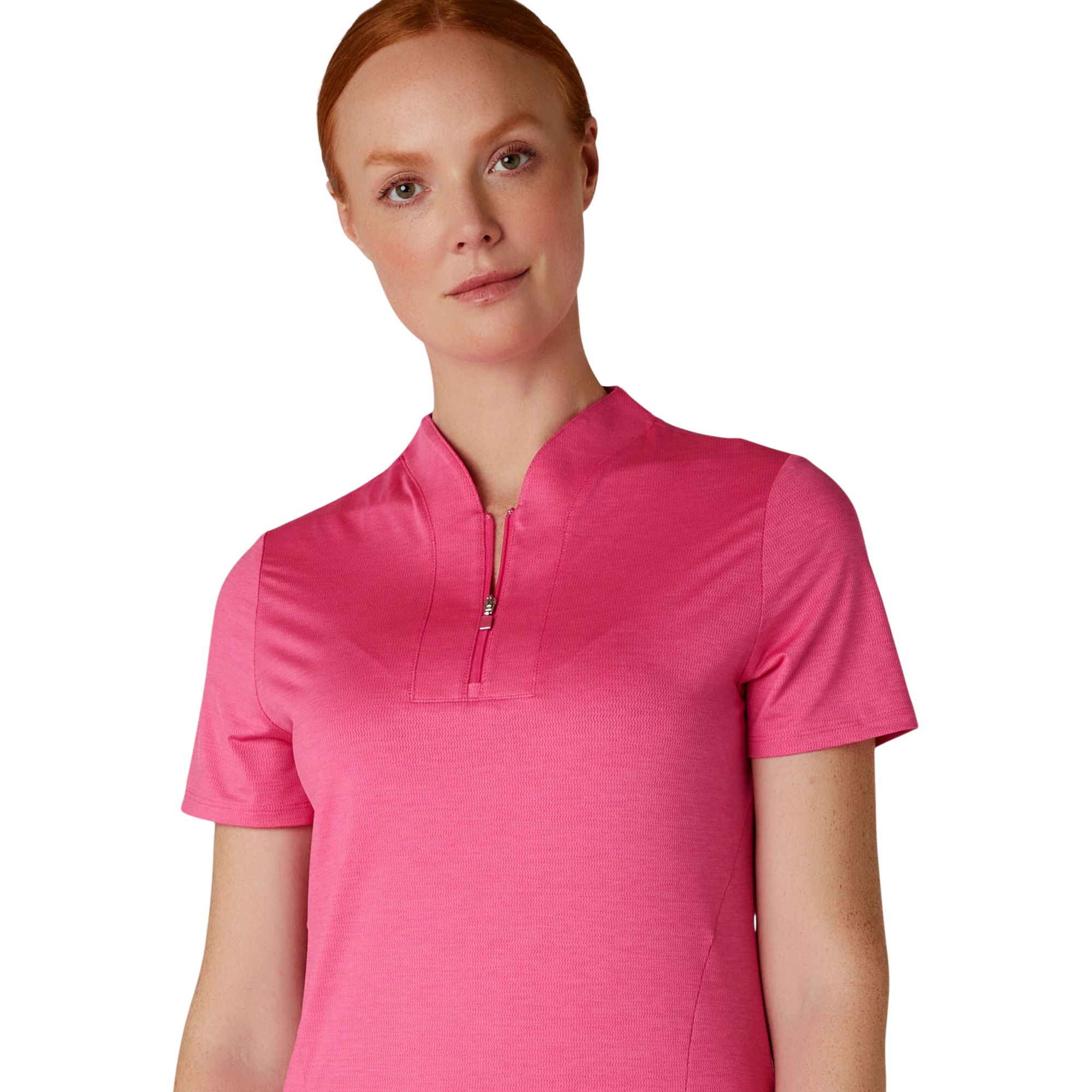 Callaway Women's Tonal Textured Heather Polo T Shirt