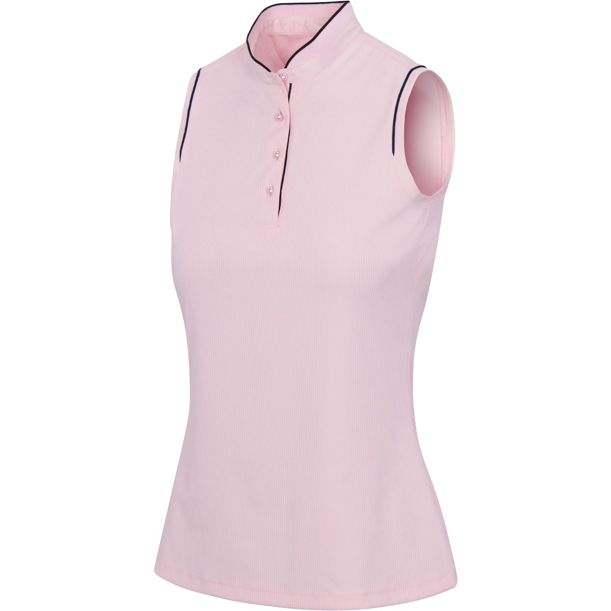 Image of Greg Norman Golf Women's Frose Tipped Collar Ribbed Polo Tank