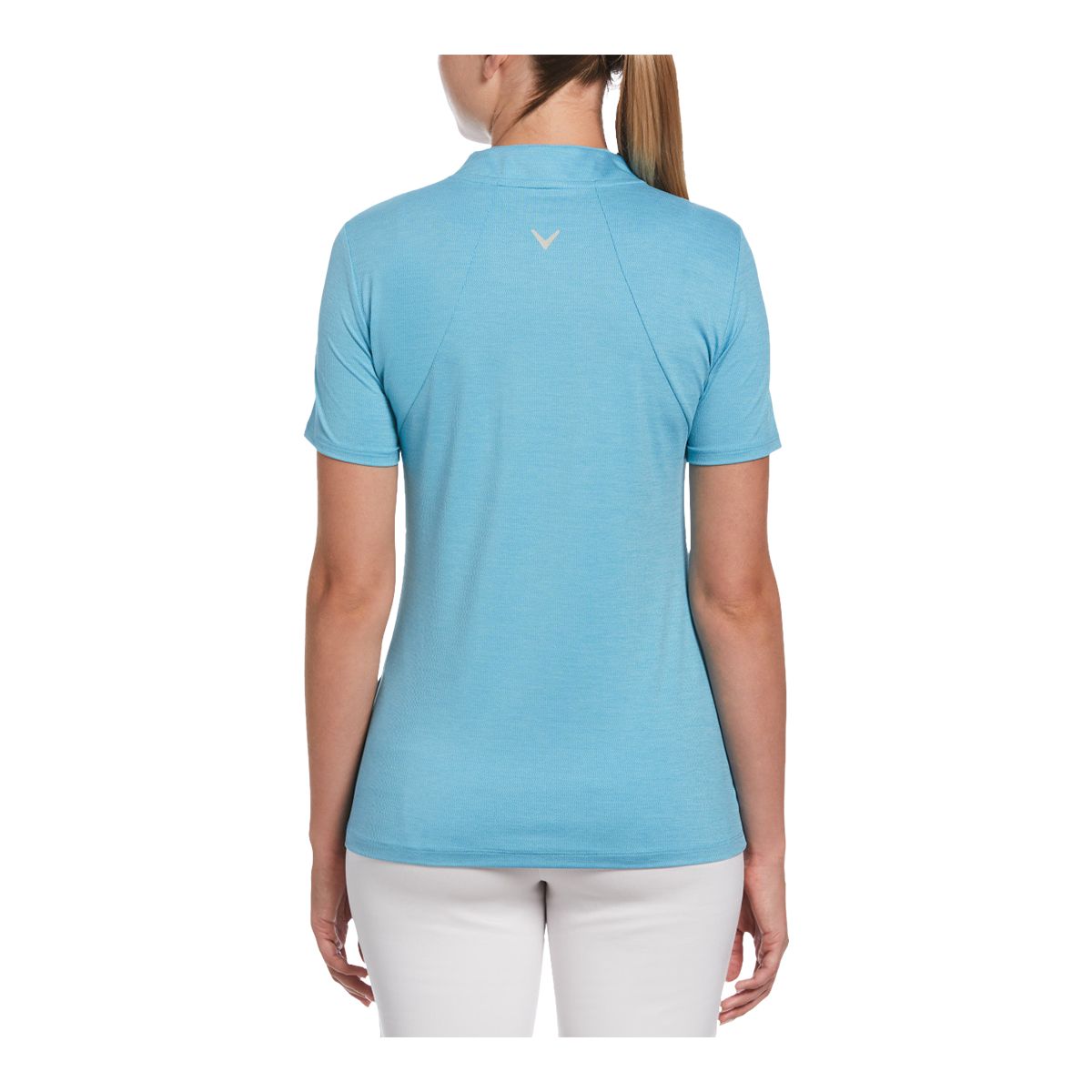 Callaway Women's Tonal Textured Heather Polo T Shirt