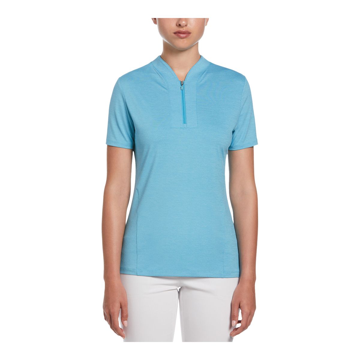 Callaway Women's Tonal Textured Heather Polo T Shirt