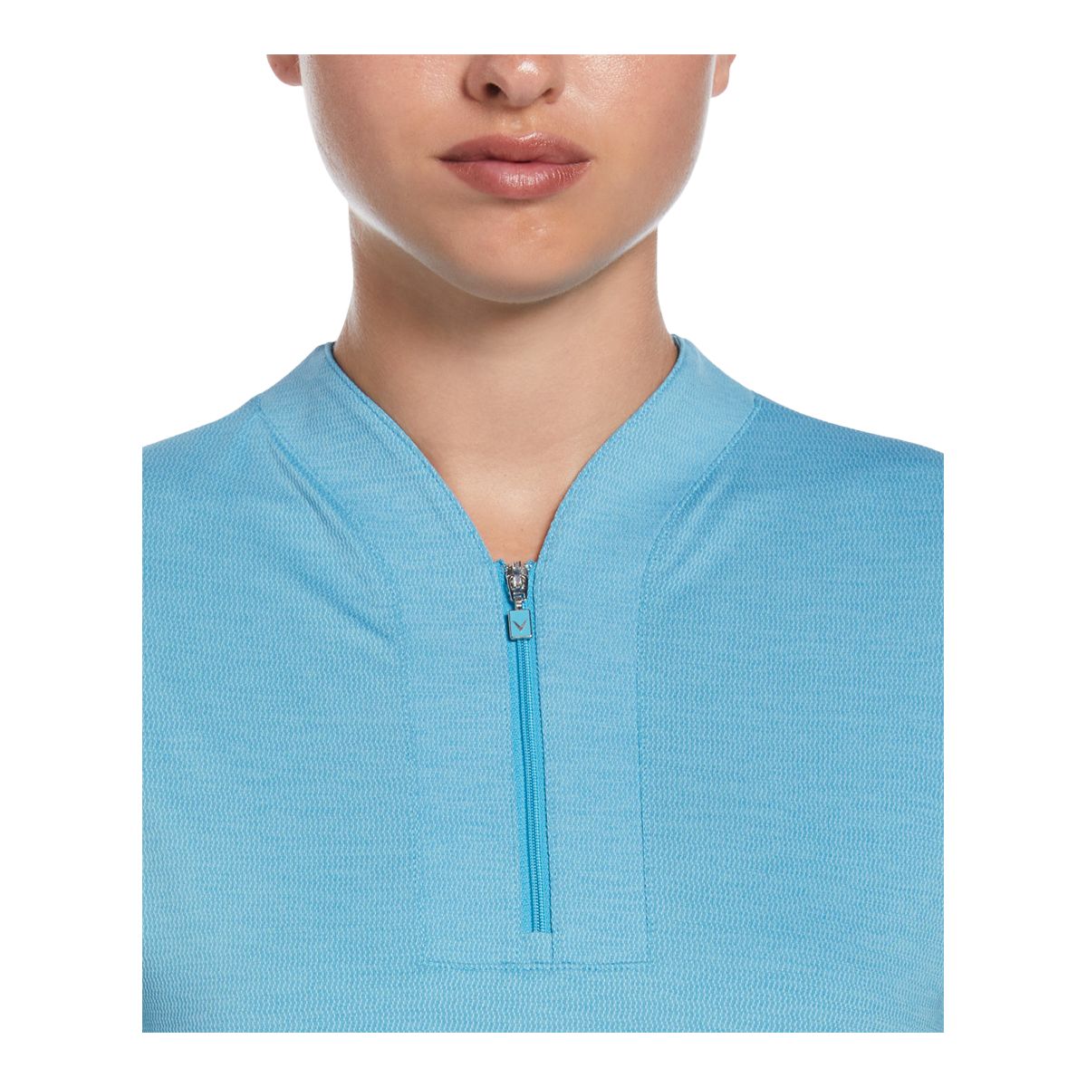 Callaway Women's Tonal Textured Heather Polo T Shirt